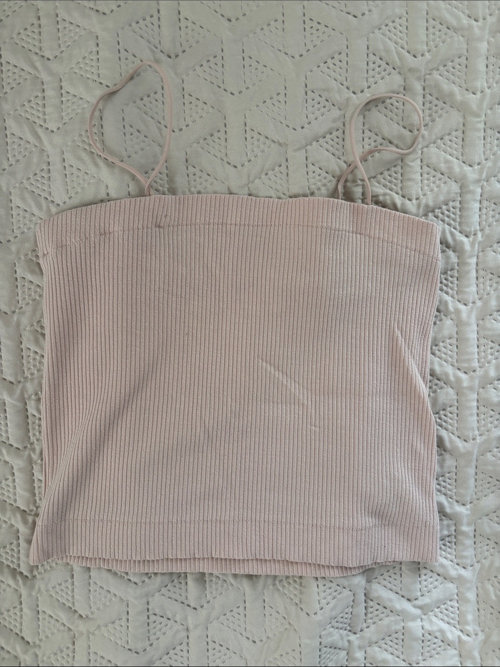 American Eagle Outfitters Ribbed Spaghetti Strap Camisole - Pale Pink